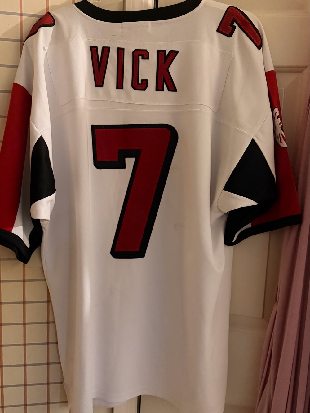 Mitchell & Ness Falcons #7 White and Red Jersey - Picture 2 of 4